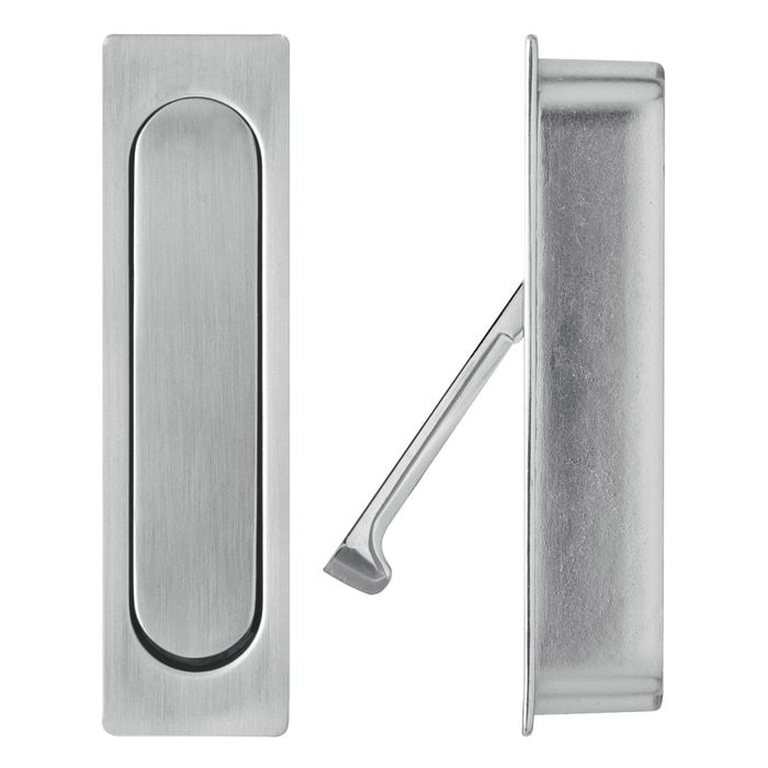 Delf Trade Satin Chrome Edge Pull Sliding Door Handle