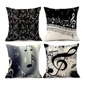 Catzon 4 Pcs Abstract Throw Pillow Covers Linen Modern Art Decor Pillowcase-Set 7