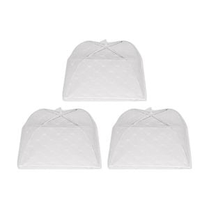 3PK Culinary Kitchen Umbrella Mesh Cover Food Protector Lid 40cm Clear