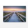Wooden Bridge to Beach North Sea Print 100% Australian Made 180x120cm (Stretched Canvas)