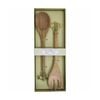 2pc Acacia Wood Metal 35cm Bee Salad Server Spoon/Fork Serving Set Natural/Gold