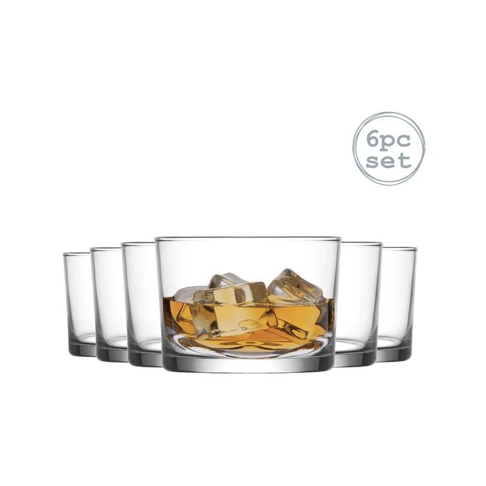 LAV Bodega Whisky Tumbler Glasses - 240ml - Pack of 6