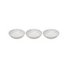 3pc Ladelle Marguerite Stoneware Shallow Serving Bowl Set 11.3x3cm White