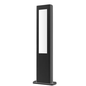CLA Lighting Amun LED Surface Mounted Matt Black Rectangular Bollard Light IP54 H500mm