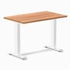 Desky Fixed Height Mini Prime Oak Desk 1000x600mm White Leg
