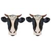 2PK LVD Cow Ceramic Snack Serving Plate Tabletop Home Display Decor 23x21cm