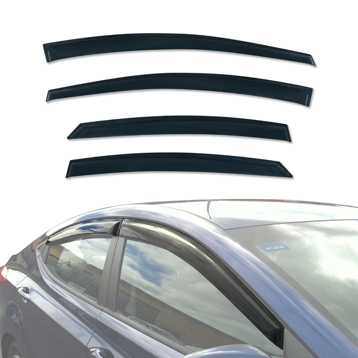 AUSGO Weather Shields for Hyundai Elantra MD Series 2011-2015 Weathershields Window Visors Wind Deflectors