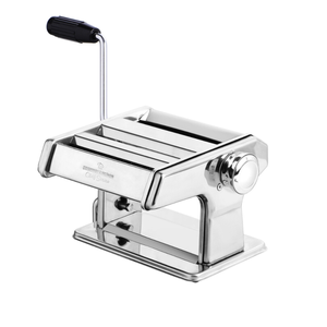 Gourmet Kitchen Chef Series Stainless Steel Pasta Maker - Italian Fettuccine And Spaghetti - Silver