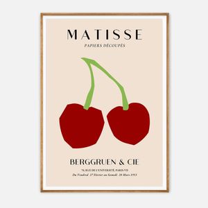 Galrie Henri Matisse - Papiers Découpés - Berggruen & Cie Exhibition Poster, Wood Frame, A2 42 x 60cm (16 x 24inch)