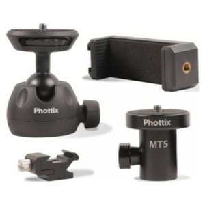 Phottix MT5 Light Stand Adapter Ball Head Kit