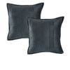 Bianca Pair of Dayton Charcoal European Pillowcases