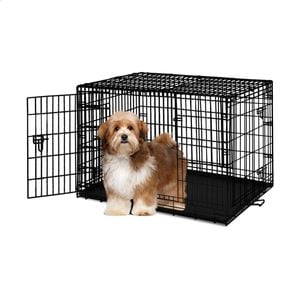 BEASTIE 24 Inch Dog Cage Foldable Metal Cat Puppy Pet Crate