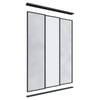 Lugna 2400 x 1800mm Black 2 Mirror 1 Melamine Wardrobe Triple Sliding Doors