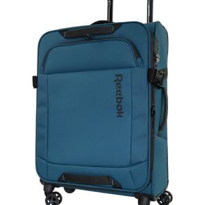 Reebok Pro Medium Leather Film Soft Shell Suitcase Travel Luggage 69cm Teal