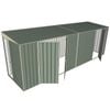 Build-a-Shed 1.5 x 6 x 2m Sliding Door Tunnel Shed With 3 Hinged Side Doors - Green