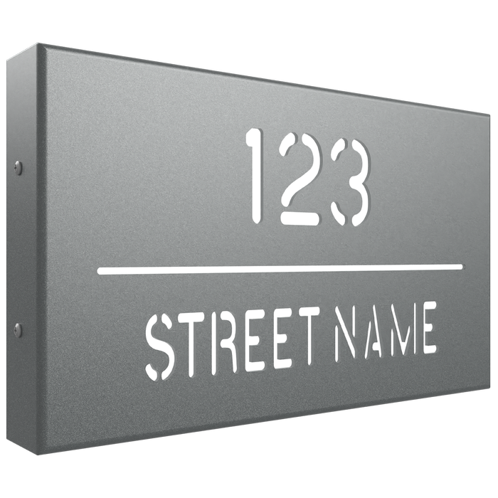 ProtectorAl 380 x 220mm Palladium Silver Aluminium Cut Through Custom ...