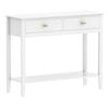 Harper 2 Drawer Console Table White