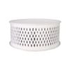 Florian Round Coffee Table Side MDF Wood  - White