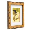 Willow & Silk Sitting Lady In Striped Dress Framed Wall Art 30.5x2.5x36.5cm