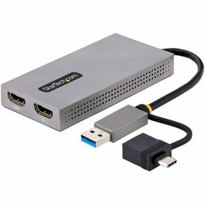 Startech.com Usb To Dual Hdmi Adapter, Usb A/c To 2x Hdmi Displays (1x 4k30, 1x 1080p), Usb 3.0 To Hdmi Converter