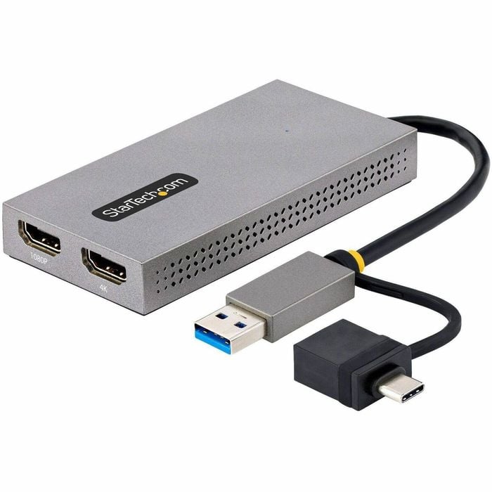 Startech.com Usb To Dual Hdmi Adapter, Usb A/c To 2x Hdmi Displays (1x 4k30, 1x 1080p), Usb 3.0 To Hdmi Converter