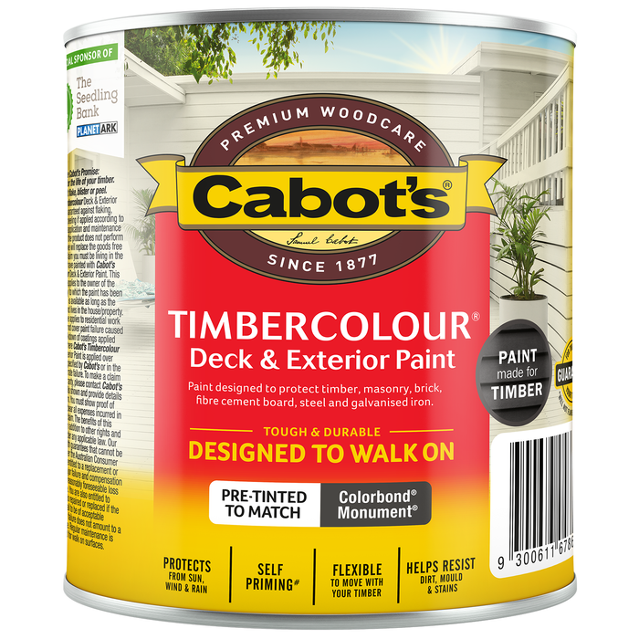 Cabot's 500ml Colorbond® Monument® Timbercolour® Deck & Exterior Paint