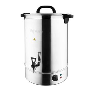 Apuro Manual Fill Water Boiler Urn Energy Saving Double Wall 30ltr 585x490mm Commercial Beverage Dispenser