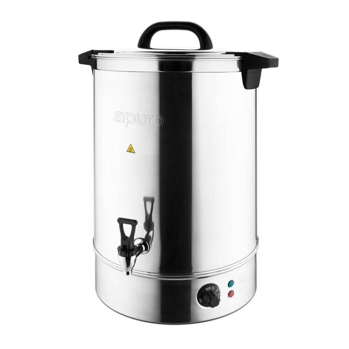 Apuro Manual Fill Water Boiler Urn Energy Saving Double Wall 30ltr 585x490mm Commercial Beverage Dispenser