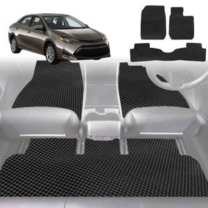 6D Diamond Car Floor Mats for Toyota Corolla 2018-Current-Full Set-Black-Outback GT