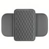 Catzon Leather Center Console Armrest Cover Microfiber Cushion Interior Accessory-gray