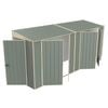 Build-a-Shed 1.2 x 4.5 x 2.0m Green Tunnel Shed Tunnel Hinged Door Plus Double Hinged Side Door