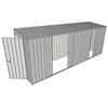 Build-A-Shed 1.2 x 5.2 x 2.0m Tunnel Shed Tunnel Hinged Door with 3 Sliding Side Doors - Zinc