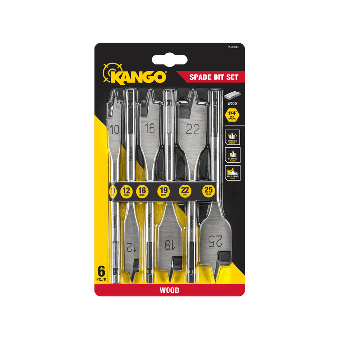 Kango 6 Piece Spade Bit Set