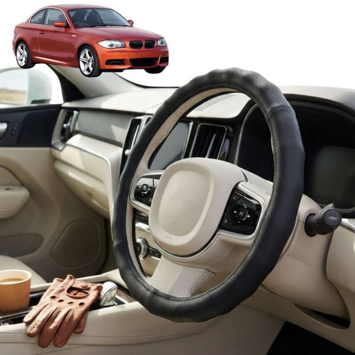 Australian Goose Steering Wheel Cover for BMW 1 Series 2007 - 2013 Circle Black