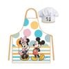 Disney Minnie Mouse And Mickey Mouse Kids Apron And Chef's Hat Set