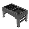 Pawz Adjustable Elevated Pet Feeder Bowl Black