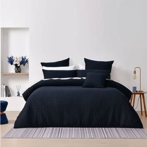 Bianca Burleigh Super King Ink Polyester/Cotton Quilt Cover Set 240x270cm