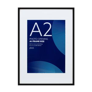 Pixel Black A1 Mat to A2 Poster Frame 