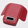 Catzon Leather Car Armrest Storage Box Thickened With Side Pockets Armrest Box Booster Pad-red