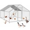 Advwin Large Metal Chicken Coop + Chicken Roosting Perch