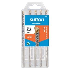 Sutton Tools 6.5 x 150mm Masonry Drill Set - 5 Pack