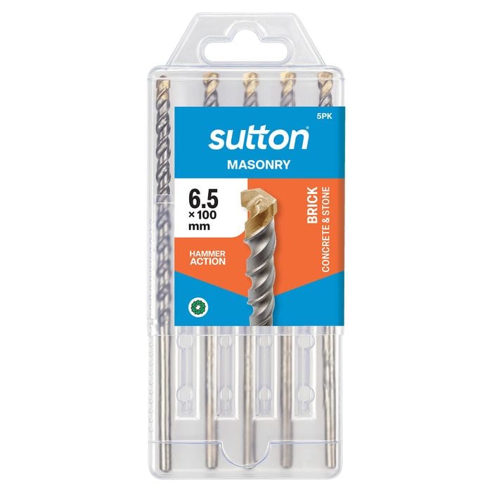Sutton Tools 6.5 x 150mm Masonry Drill Set - 5 Pack