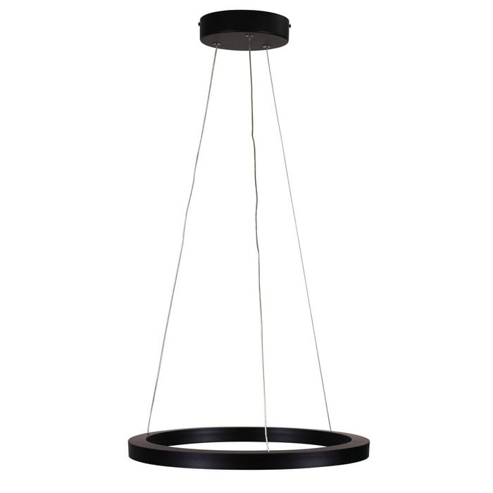 Oriel Lighting Nebula Modern Tricolour LED Halo Pendant Light Black 40cm