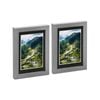 Nicola Spring Photo Frames with 4" x 6" Mount - 5" x 7" - Grey - Pack of 2