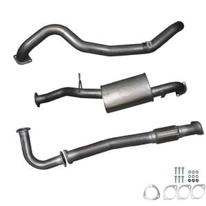 Ignite Exhausts Turbo Back For Nissan Gu Patrol 4.2l Coil Spring Ute 3" No Dump Pipe With Muffler Raw Aluminised Steel