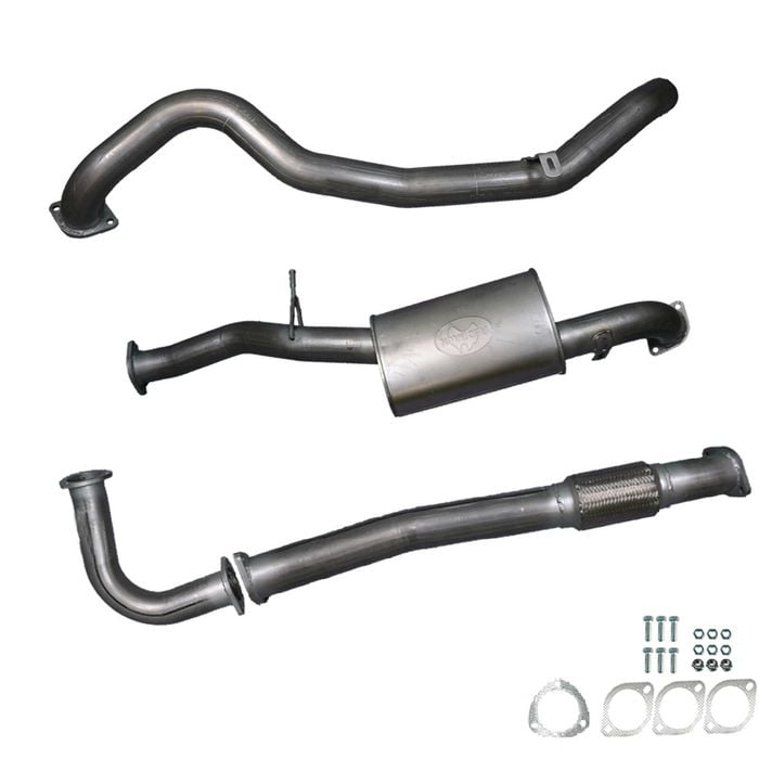 Ignite Exhausts Turbo Back For Nissan Gu Patrol 4.2l Coil Spring Ute 3" No Dump Pipe With Muffler Raw Aluminised Steel