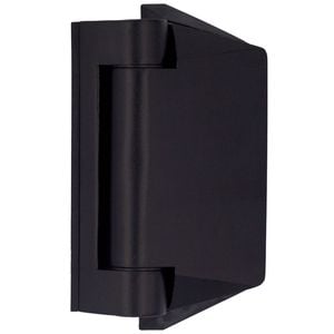 ProtectorAl Black Matt Glass To Wall / Post Soft Close Hinge