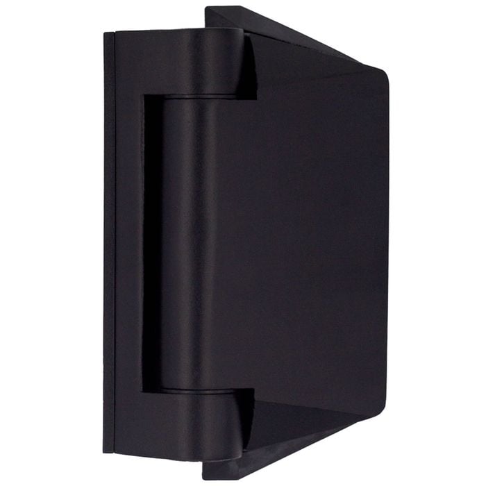 ProtectorAl Black Matt Glass To Wall / Post Soft Close Hinge