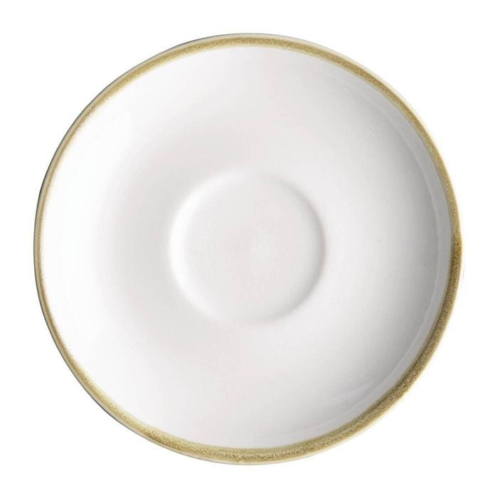 Olympia Cup Saucers Kiln Chalk 340ml 160mm Pack Of 6 Coffee Tea Ceramic Tableware