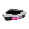 Paws And Claws Pounce Corner Pet/Cat Litter Tray W/ Rim 56x43x14cm